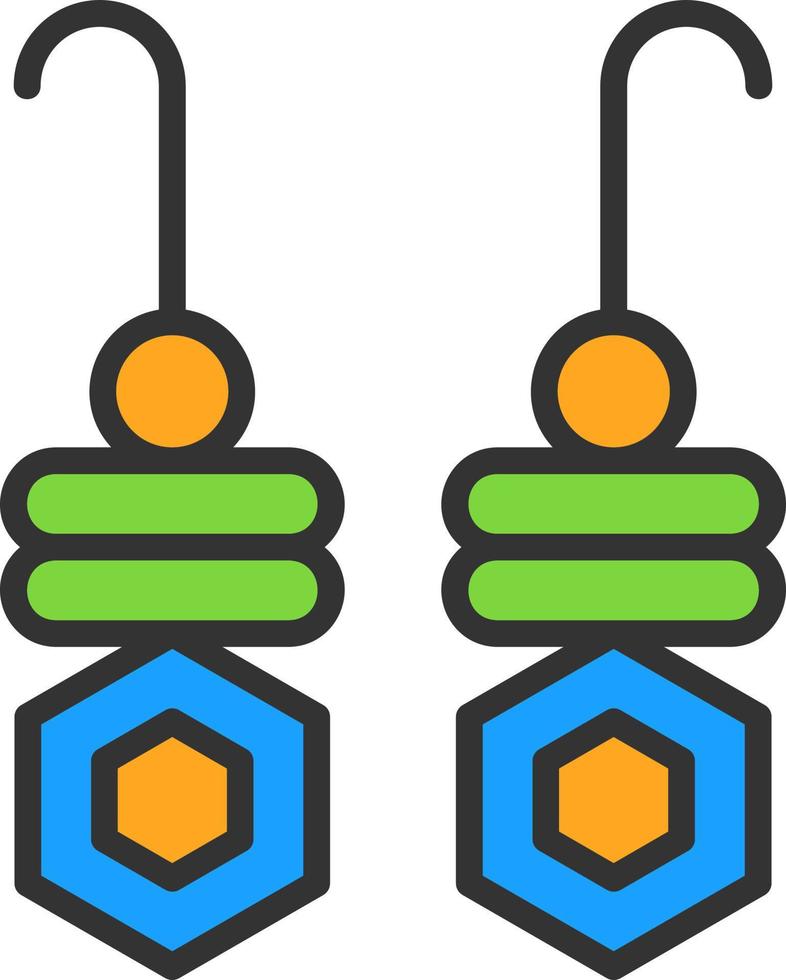 Earrings Vector Icon Design