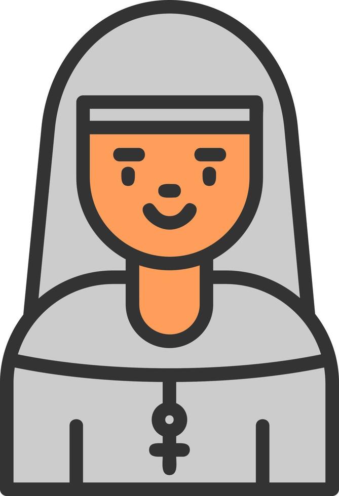 Nun Vector Icon Design