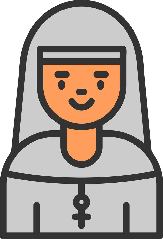 Nun Vector Icon Design