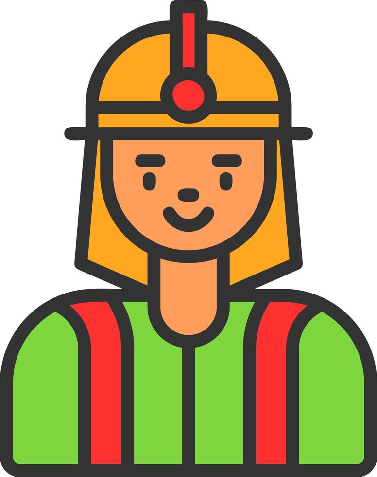 Firefighter Vector Icon Design