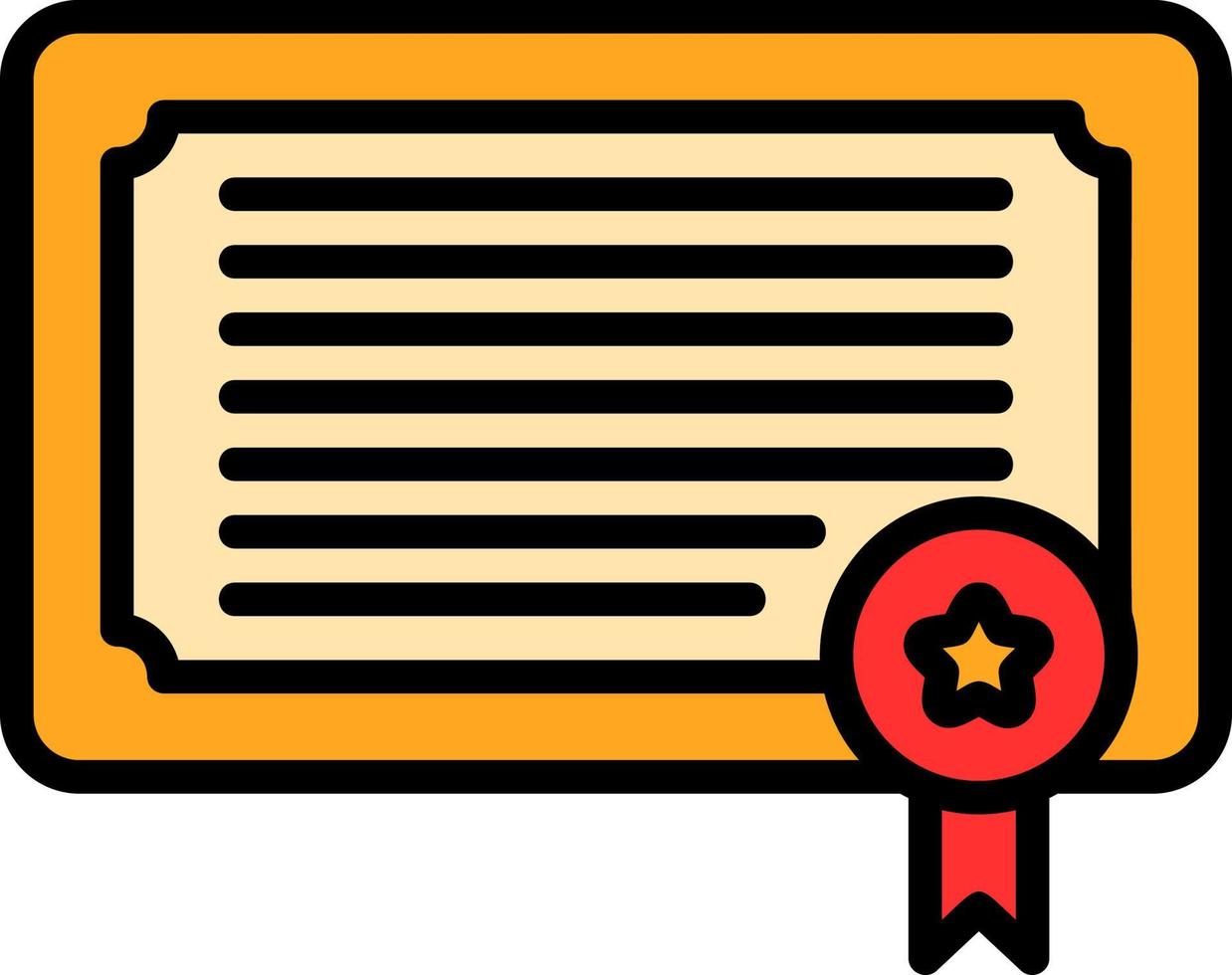 Certificate Vector Icon Design