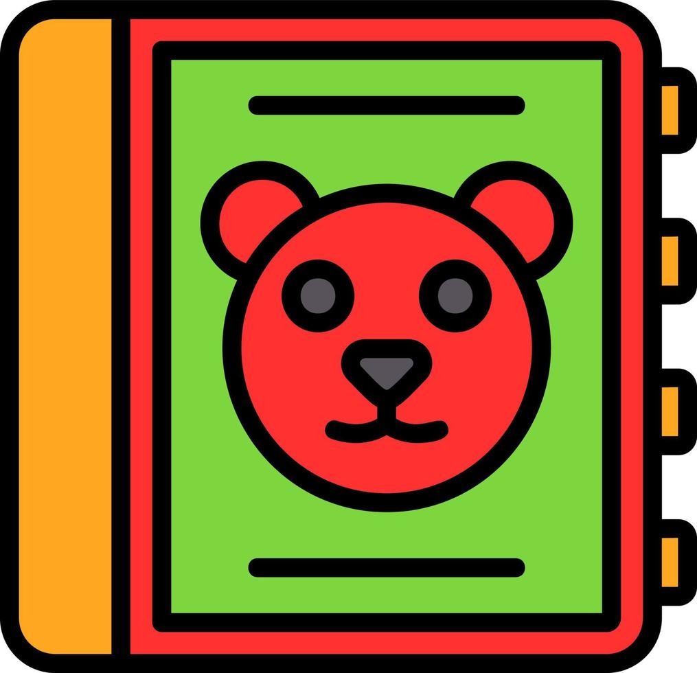 Childrens Book Vector Icon Design