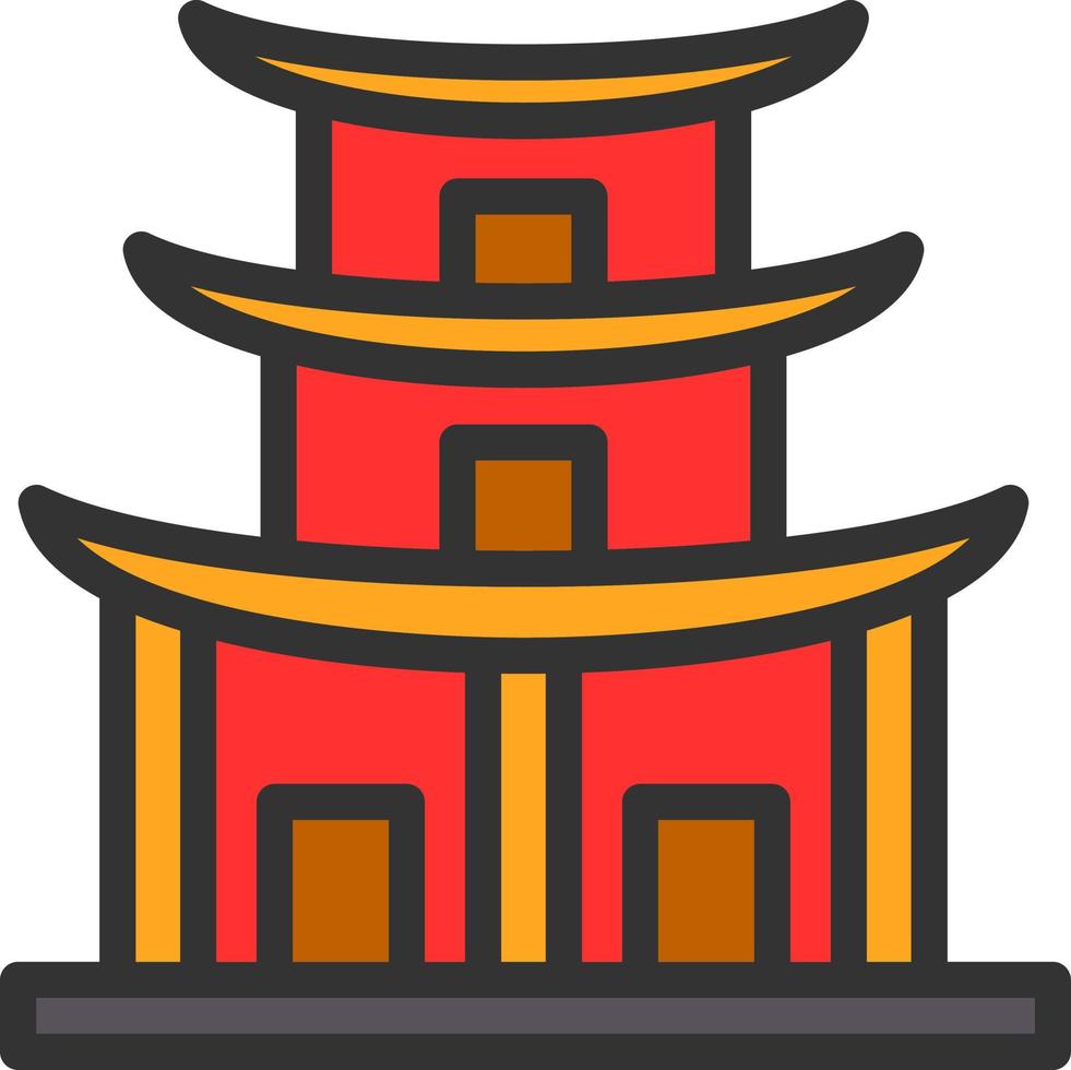diseño de icono de vector de templo