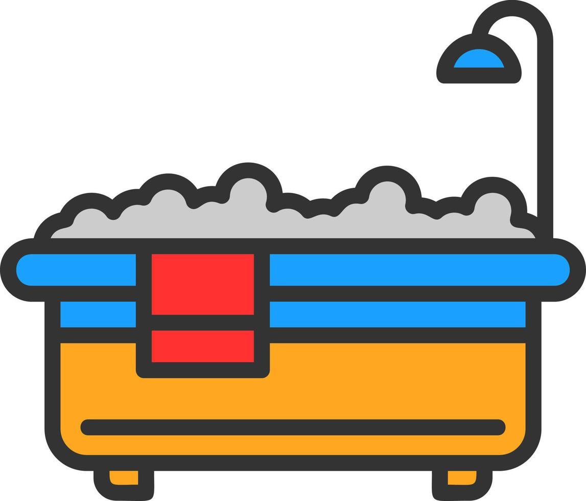 diseño de icono de vector de bañera