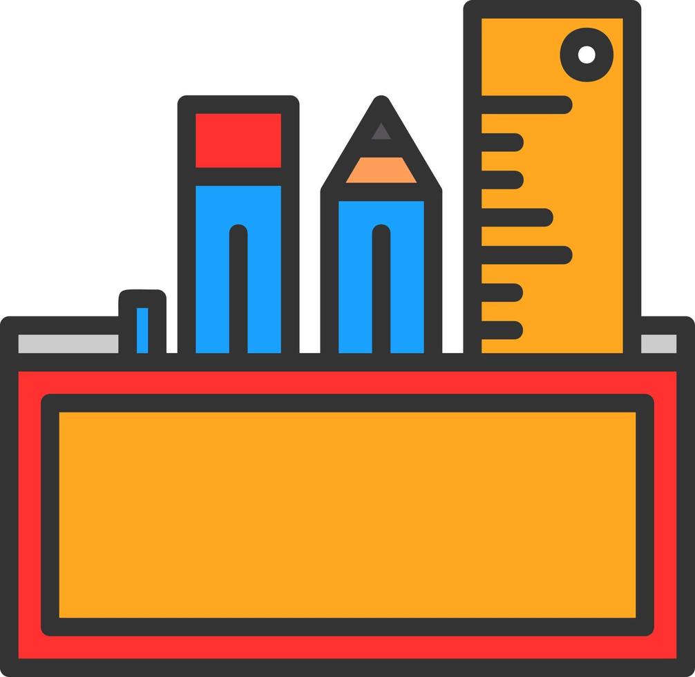 Pencil Case Vector Icon Design