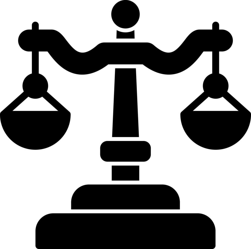Justice Scale Vector Icon Design