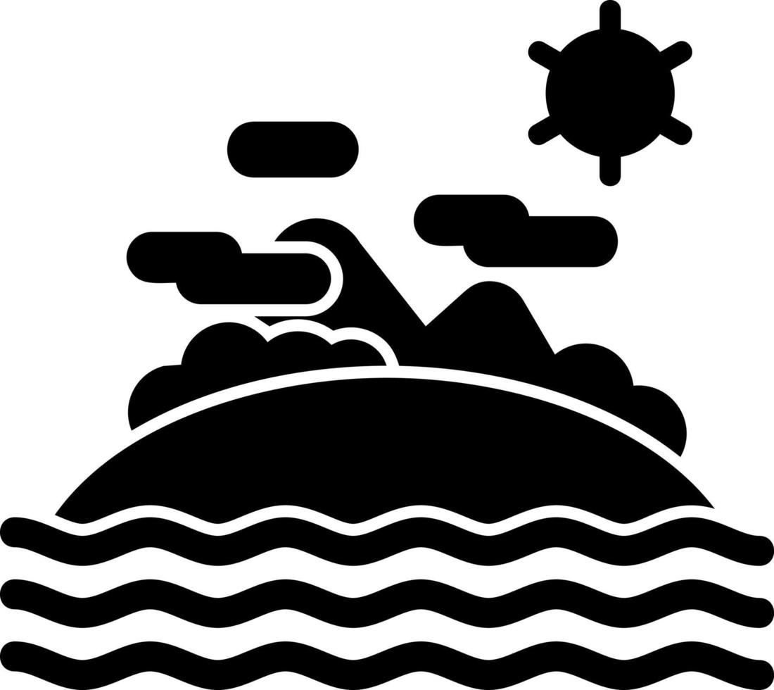 diseño de icono de vector de isla