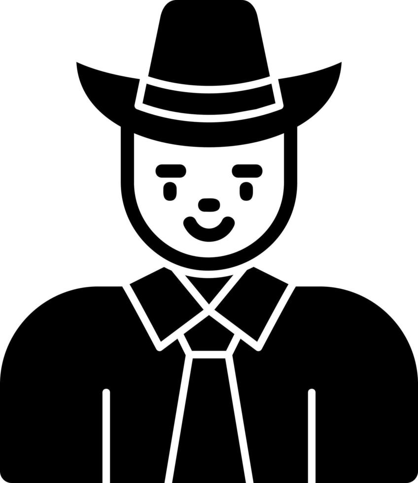 Cow Boy Vector Icon Design