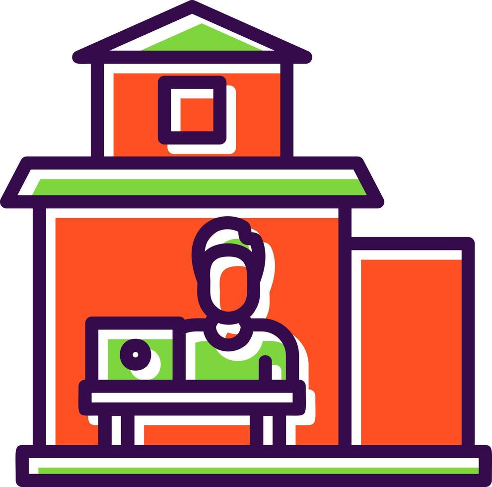 Work From Home Vector Icon Design