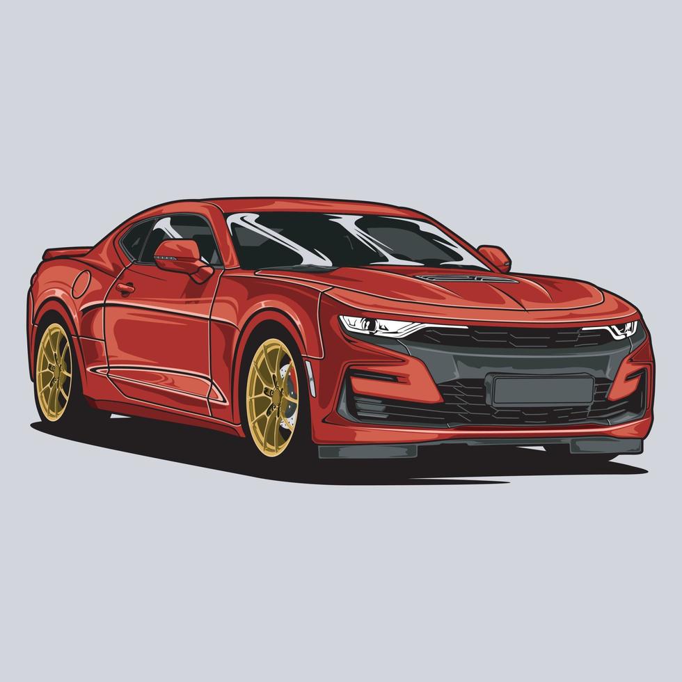 Perspective view car vector illustration for conceptual design