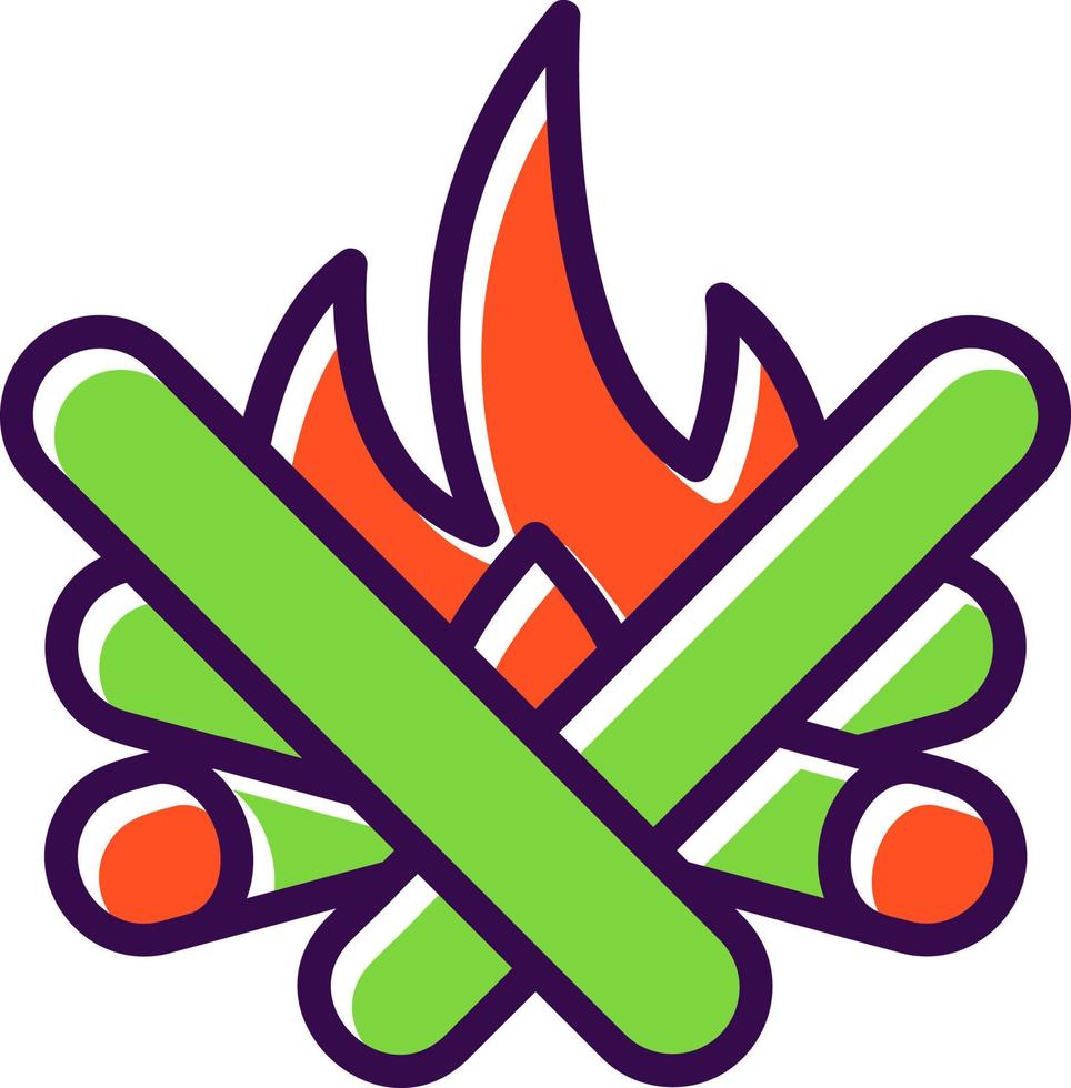 Bonfire Vector Icon Design