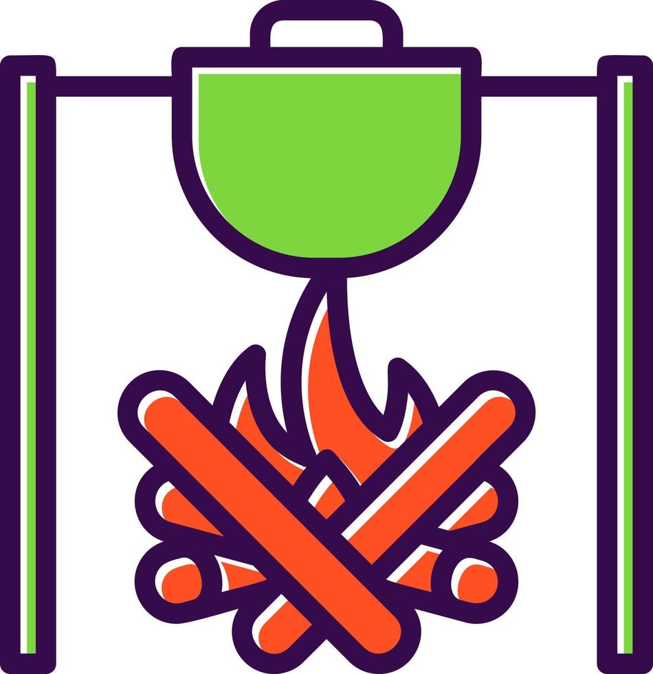 Outdoor Meal Vector Icon Design
