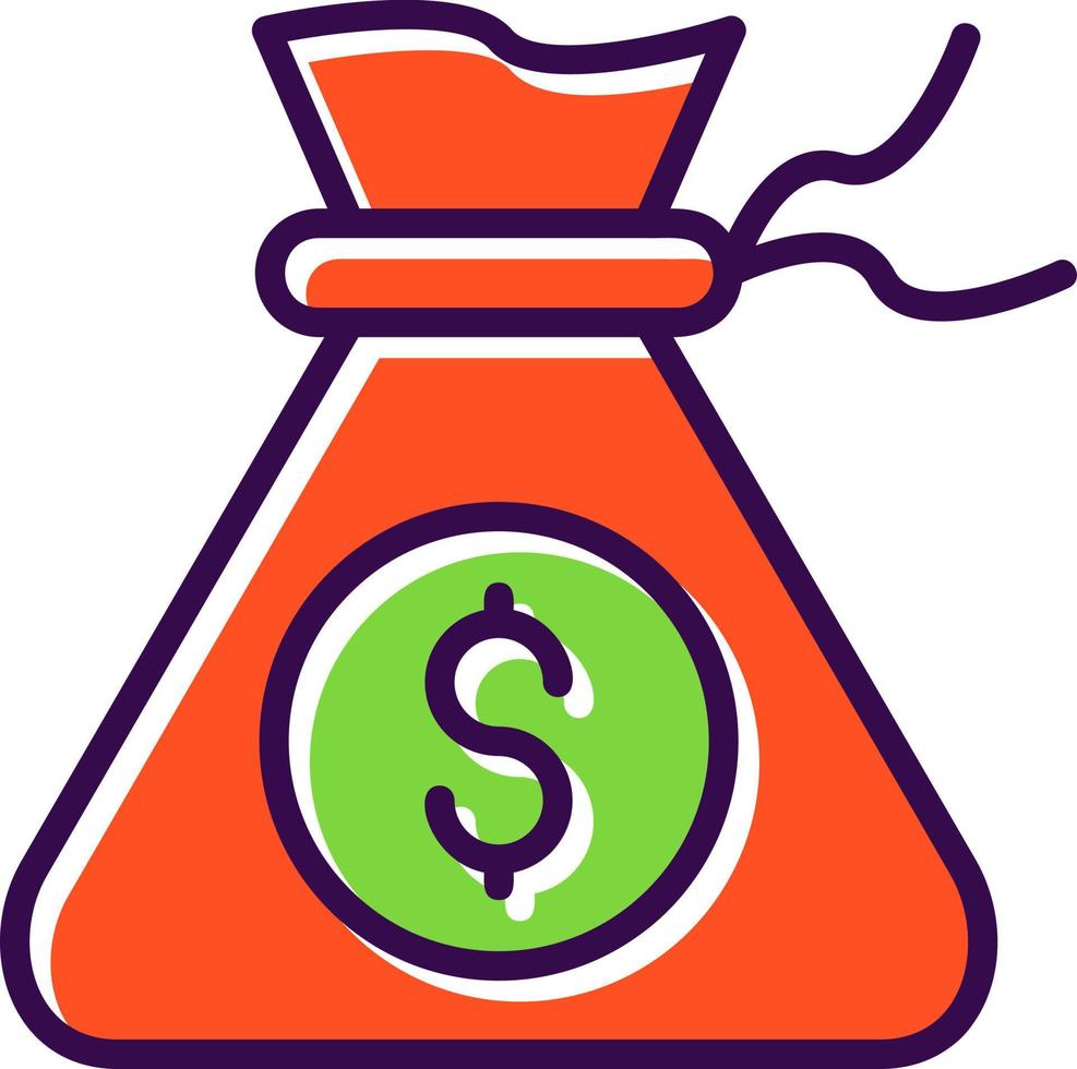 Money Bag Vector Icon Design