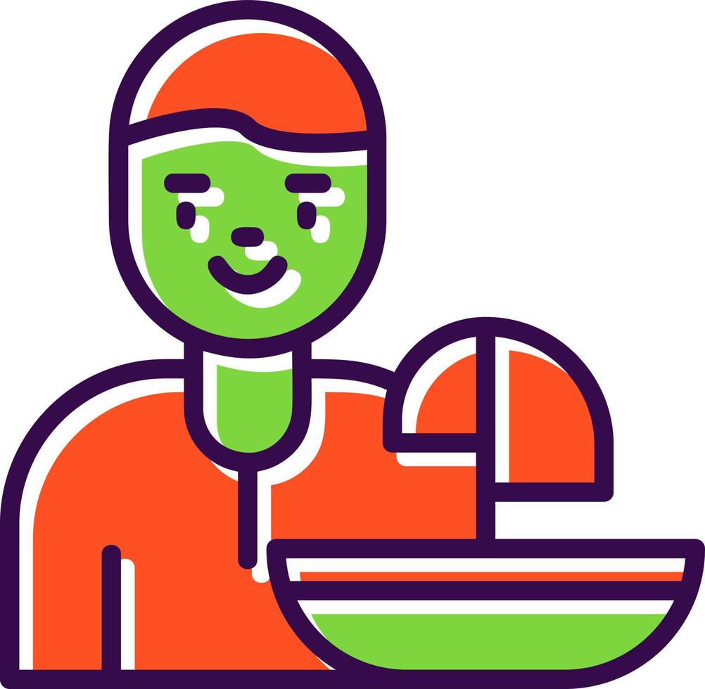 Windsurfer Vector Icon Design