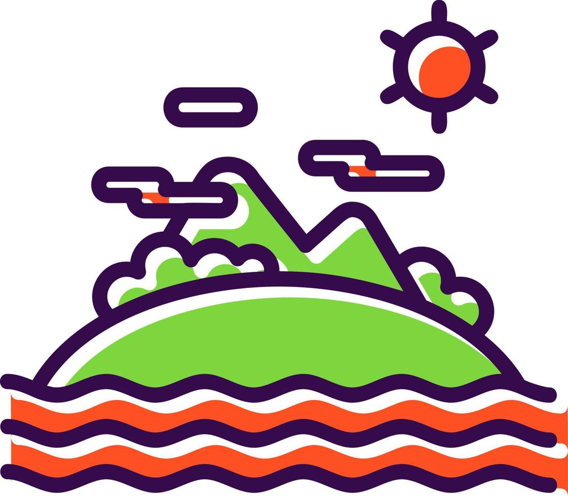 diseño de icono de vector de isla