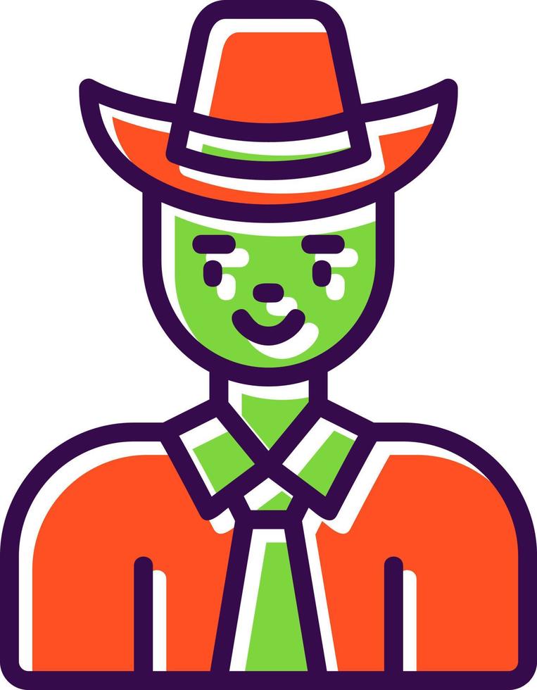 Cow Boy Vector Icon Design