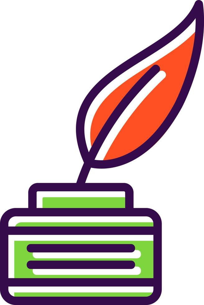 Feather Pen Vector Icon Design