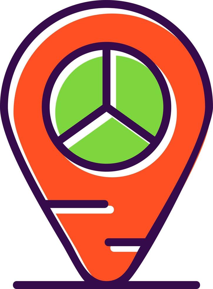 Peace Location Vector Icon Design