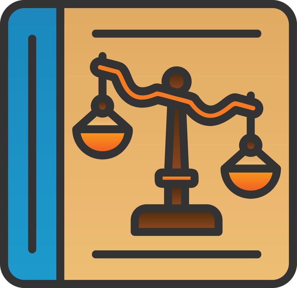 Law Book Vector Icon Design