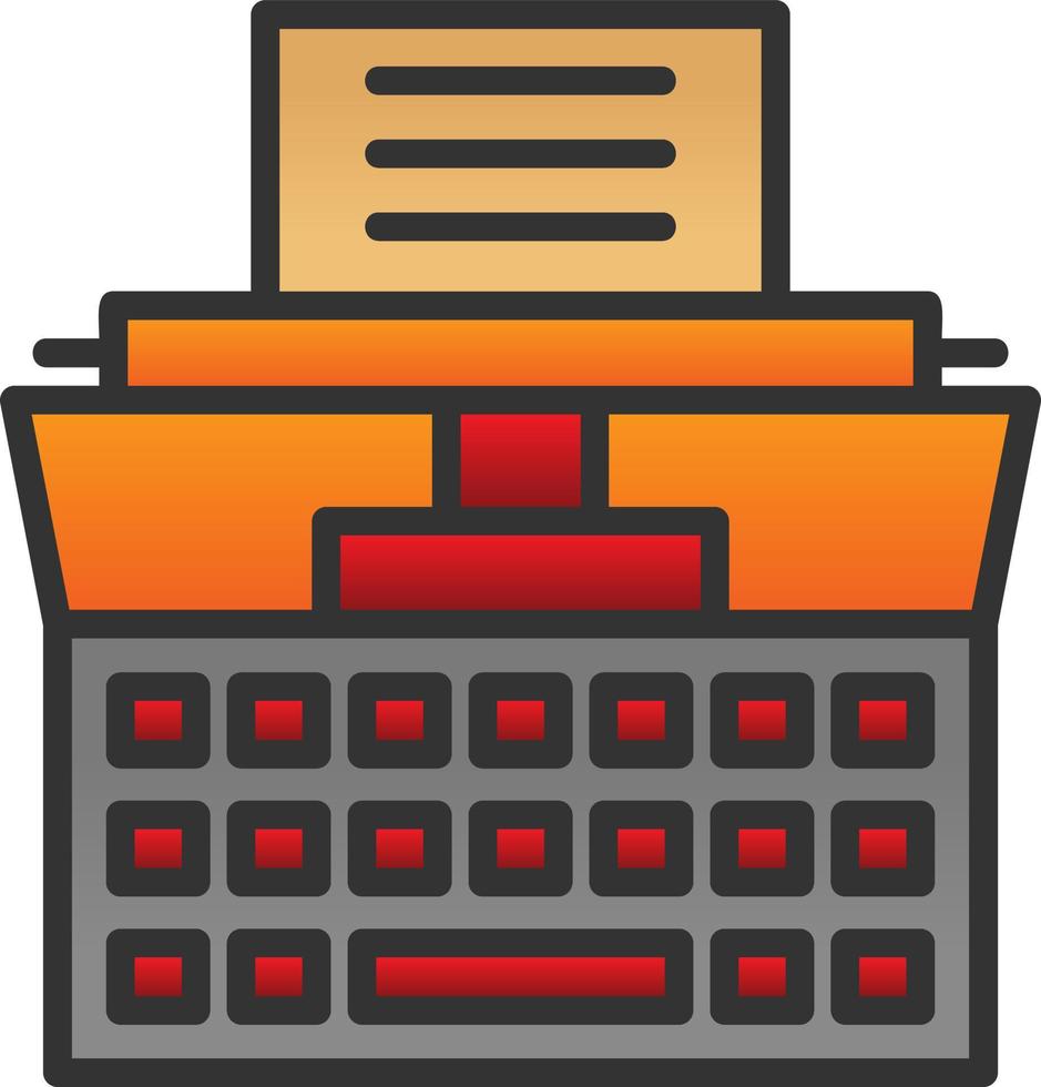 Typewriter Vector Icon Design