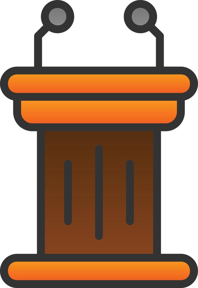 Tribune Vector Icon Design