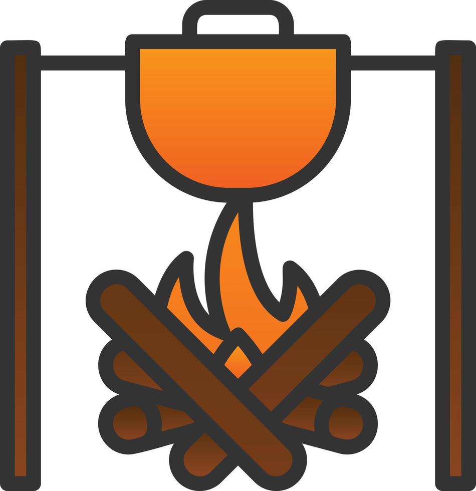 Outdoor Meal Vector Icon Design