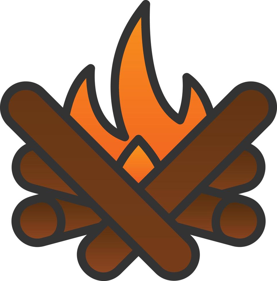 Bonfire Vector Icon Design