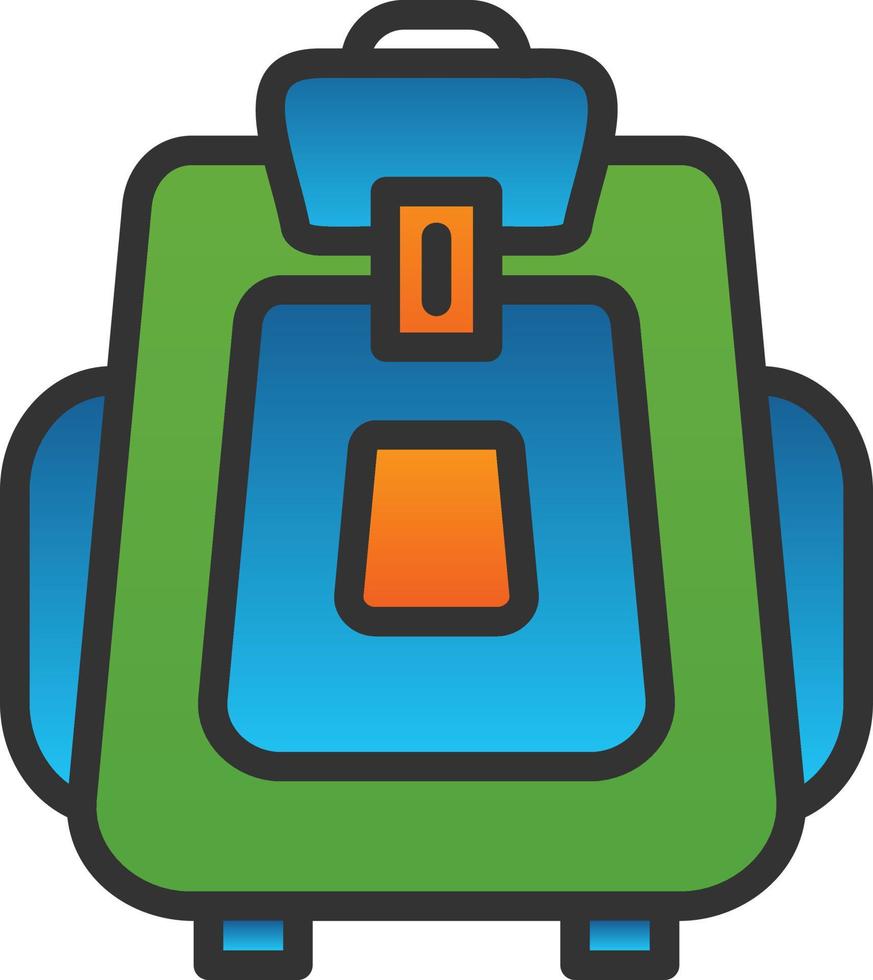 Backpack Vector Icon Design