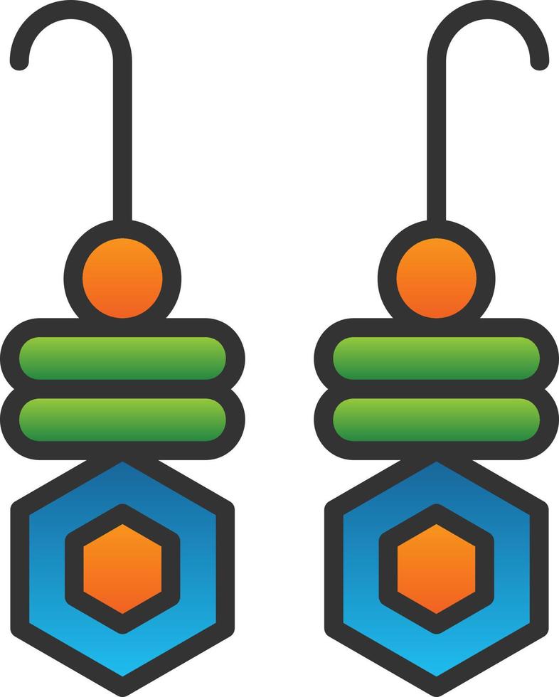 Earrings Vector Icon Design