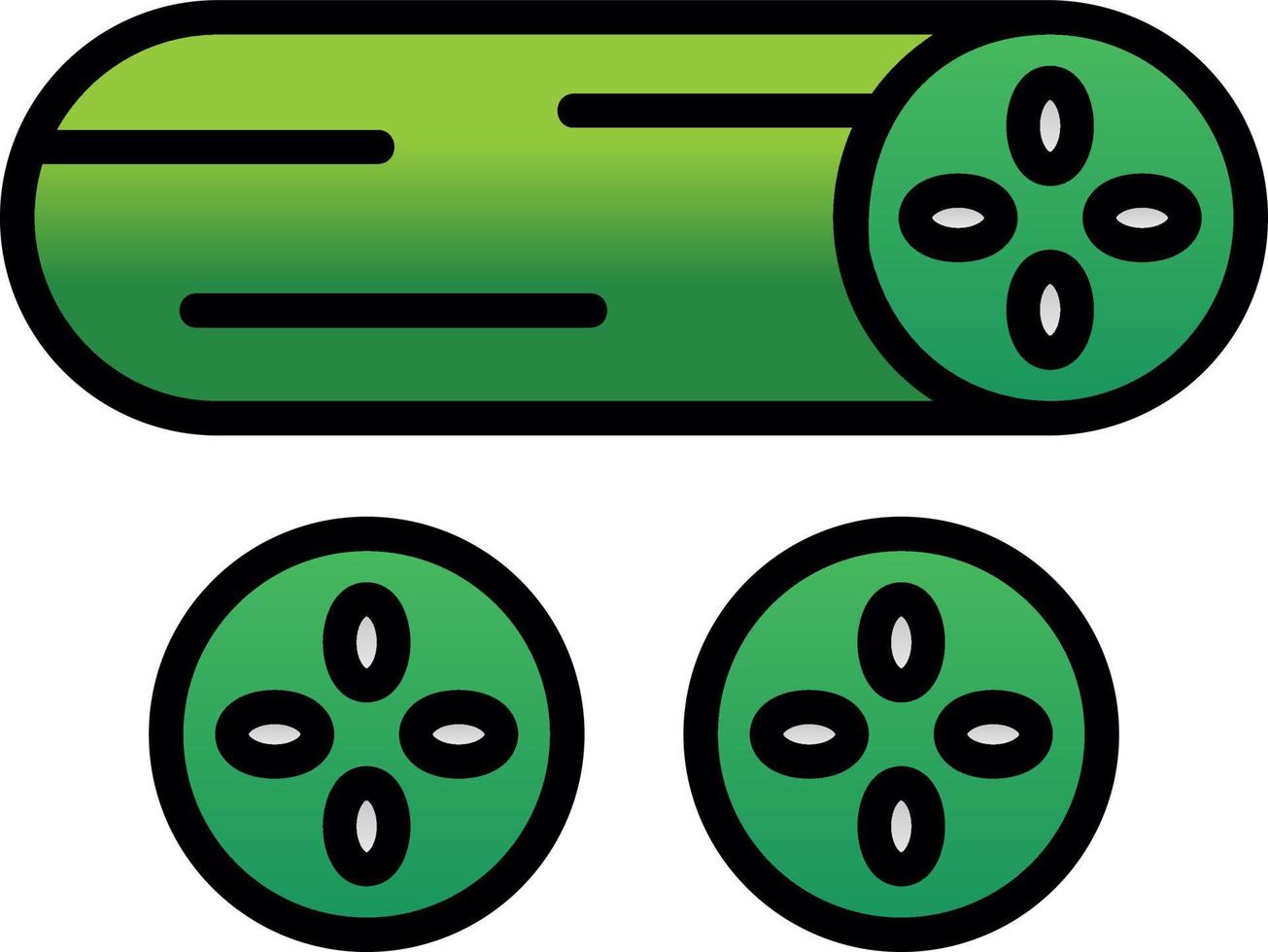 Cucumber Vector Icon Design