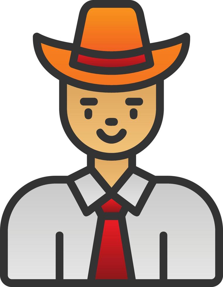 Cow Boy Vector Icon Design