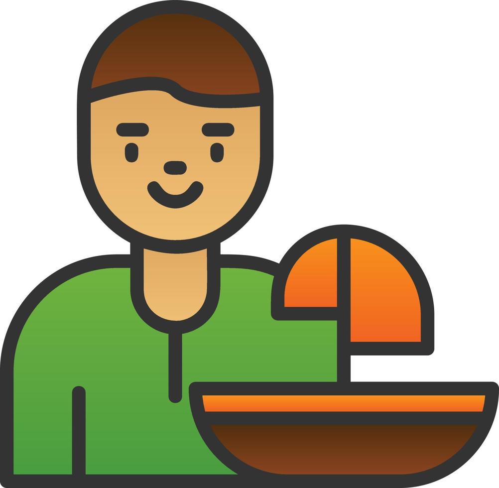 Windsurfer Vector Icon Design