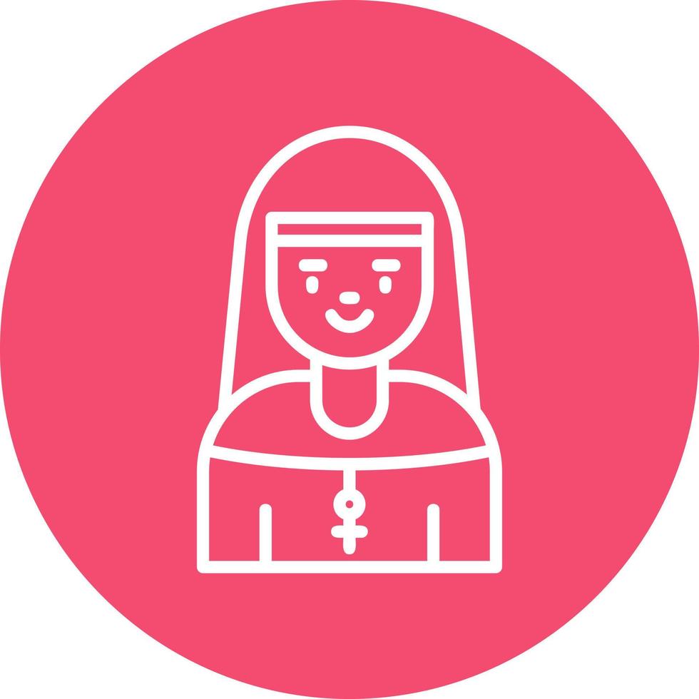 Nun Vector Icon Design