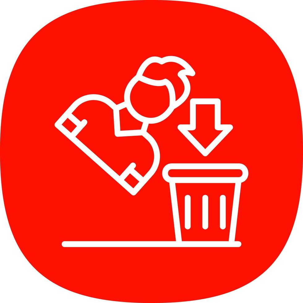 Thrown Away Vector Icon Design