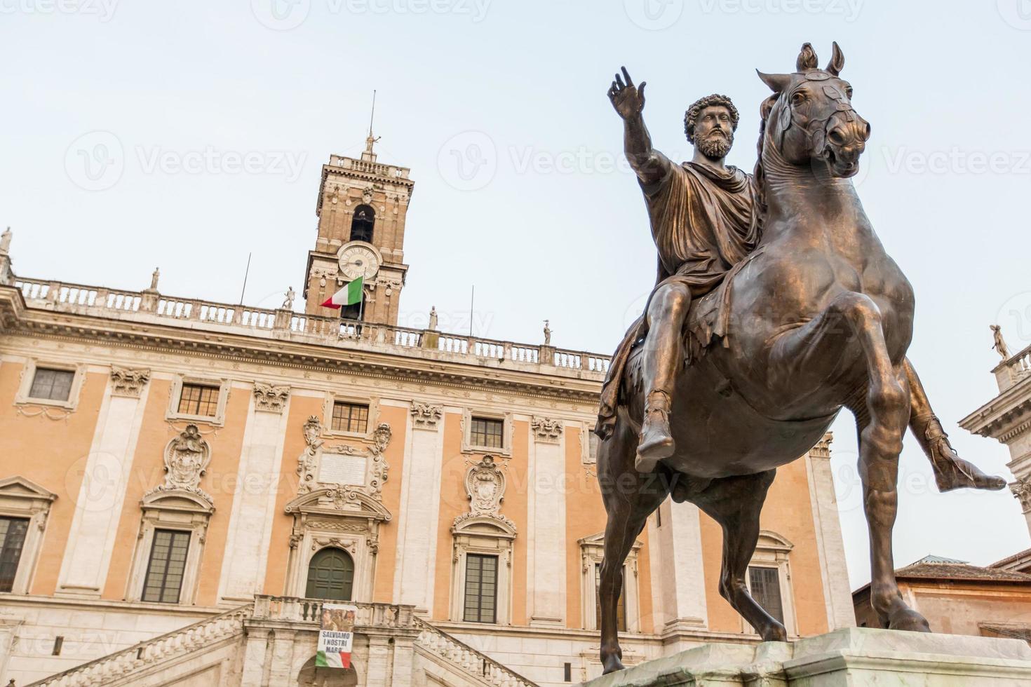 Marcus Aurelius statue on Piazza del Campidoglio in Rome photo