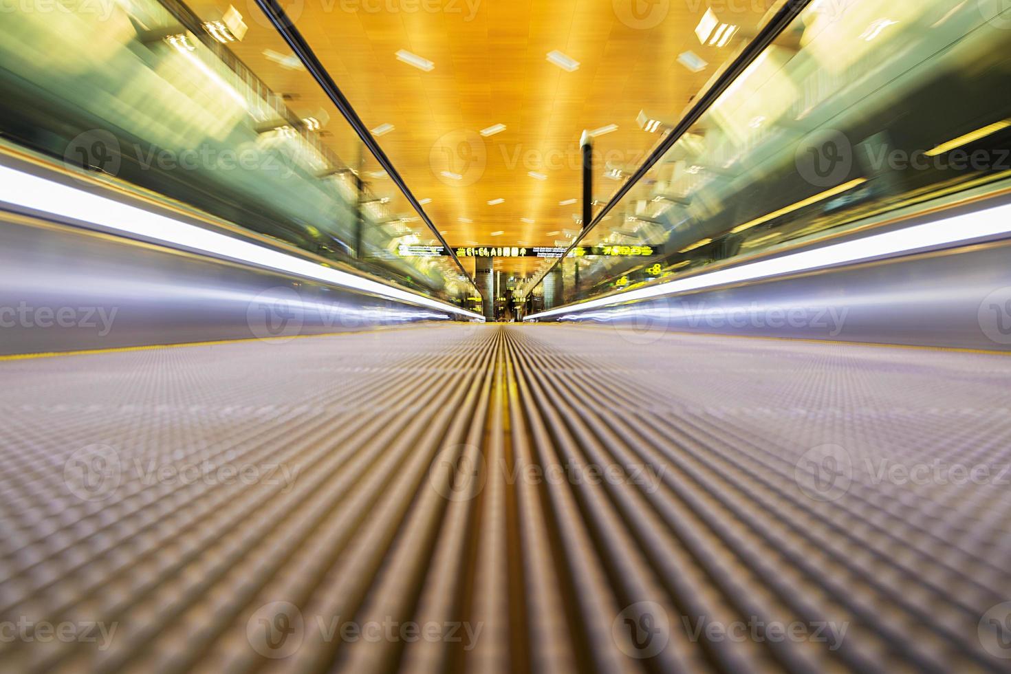 Moving walkway detail photo