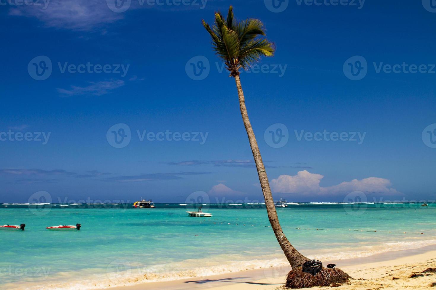 playa tropical en el mar caribe foto