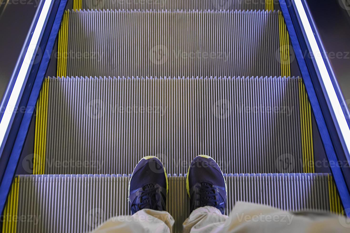 Moving walkway detail photo