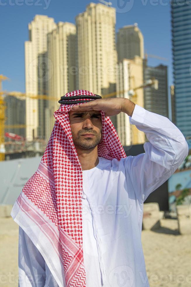 Portrait of the young arabian business man photo