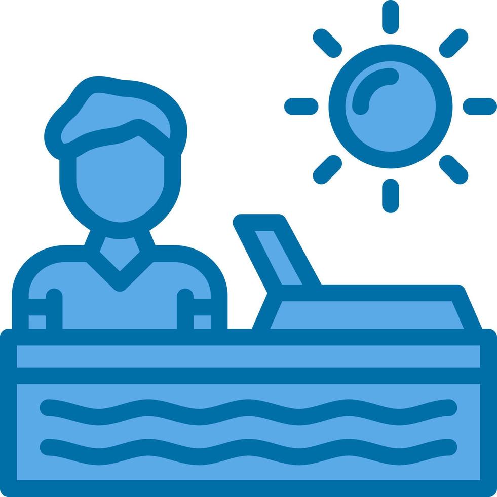 Sunbathing Vector Icon Design