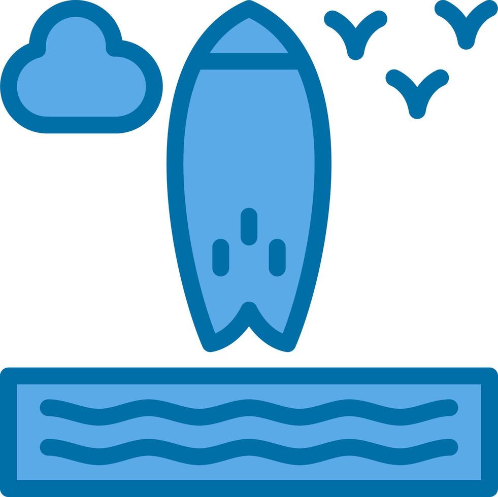 Surfboard Vector Icon Design