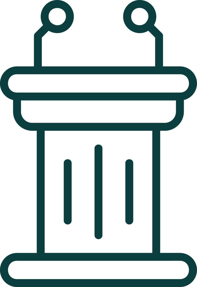 Tribune Vector Icon Design