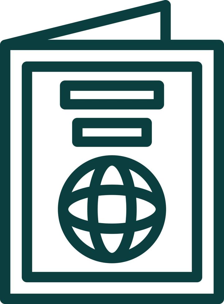 diseño de icono de vector de pasaporte