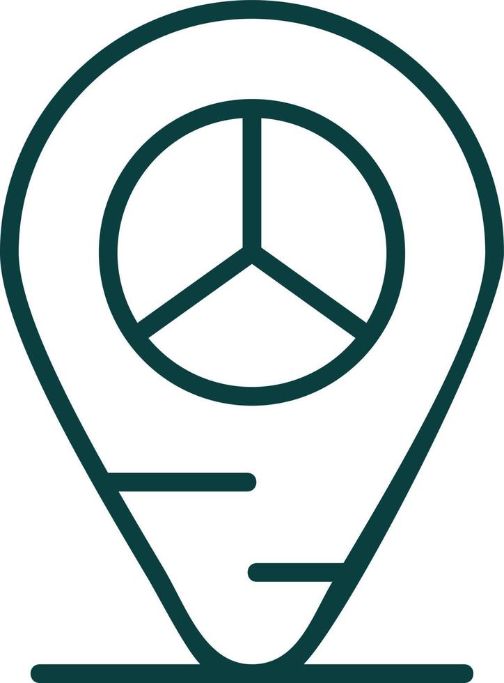 Peace Location Vector Icon Design