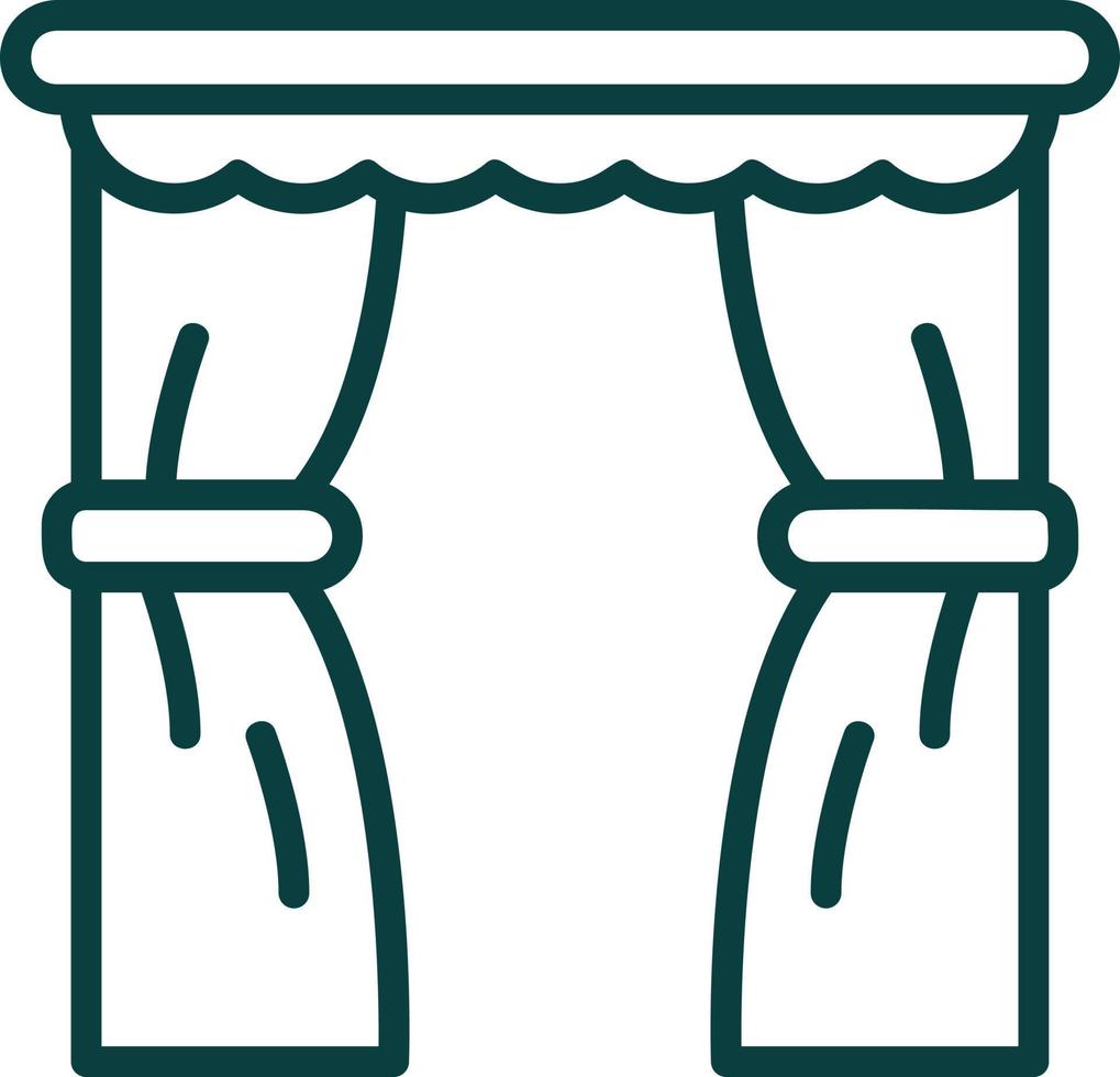 Curtains Vector Icon Design