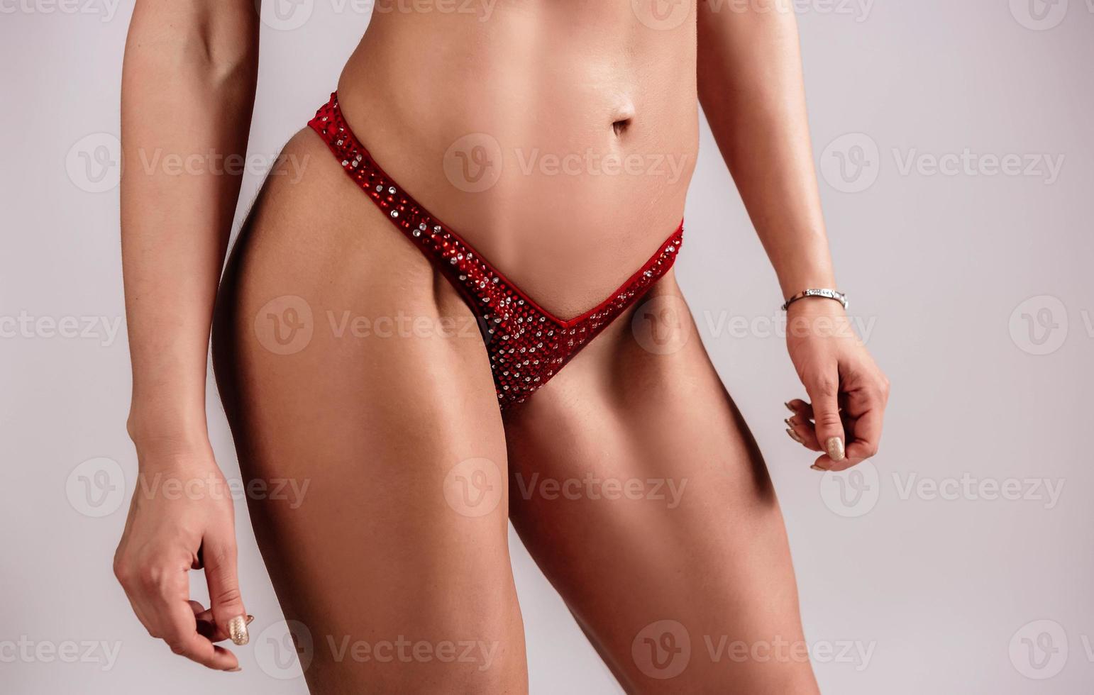 woman with slender athletic body photo