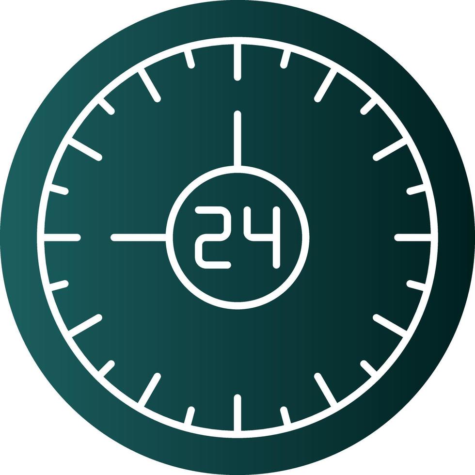 diseño de icono de vector de 24 horas