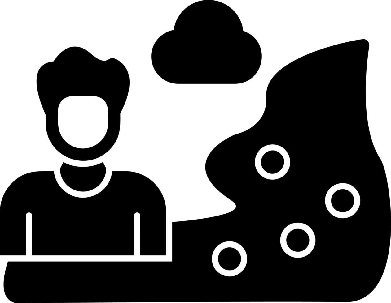 Hiker Vector Icon Design
