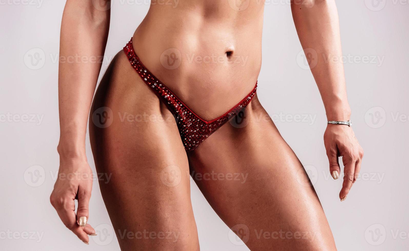 woman with slender athletic body photo