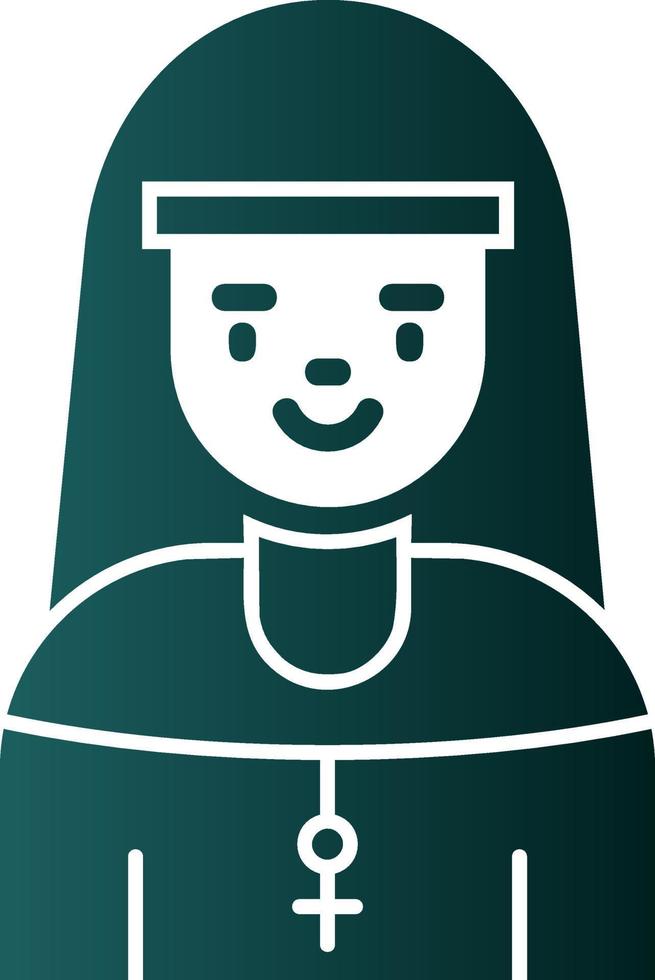 Nun Vector Icon Design